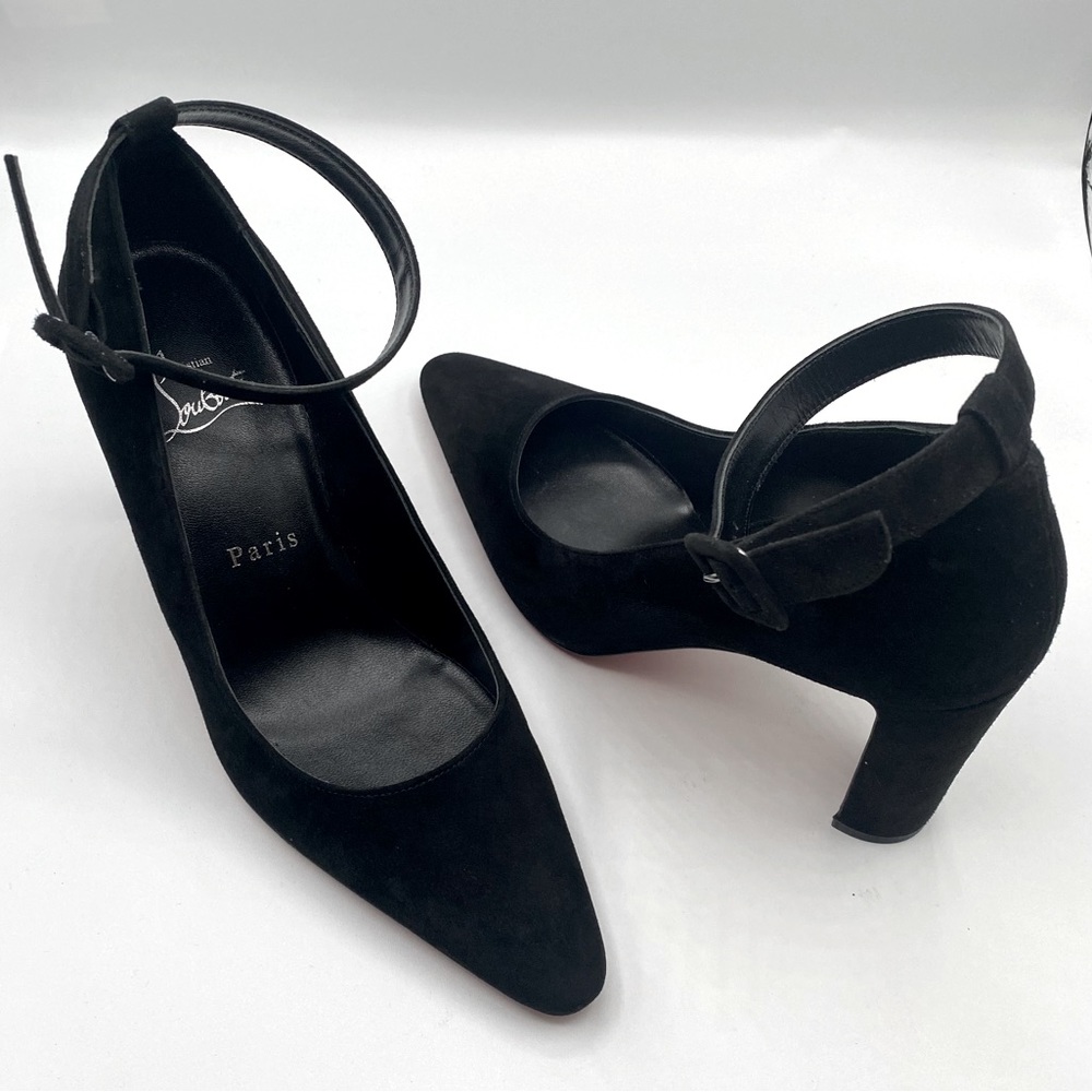 Christian Louboutin Suprastrap Suede Pumps